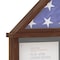 Flash Furniture Quincy Flag and Certificate Display Case, Solid Pine Wood, Fits 9x5 Folded Burial Flag, Dark Brown HMHD-22M192Y-RSTBRN-GG - alternate 6